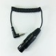KA600i Short coiled mic cable XLR3F to 3.5mm iPad jack for Sennheiser MKE600