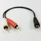Jack adapter 3.5mm to RCA-Phono for Sennheiser IS410TV RS170 RS180 RS4200 SET900