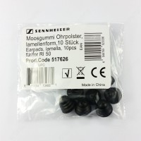Black lamella silicone ear tips for Sennheiser RI410 RR4200-II RS4200-2 Set50-TV