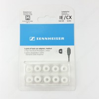 528171 Ear tips (5 pairs) medium-white for Sennheiser IE6 IE7 IE8 IE8i IE60 IE80